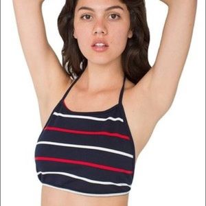 ✨ american apparel striped ponte halter top ✨